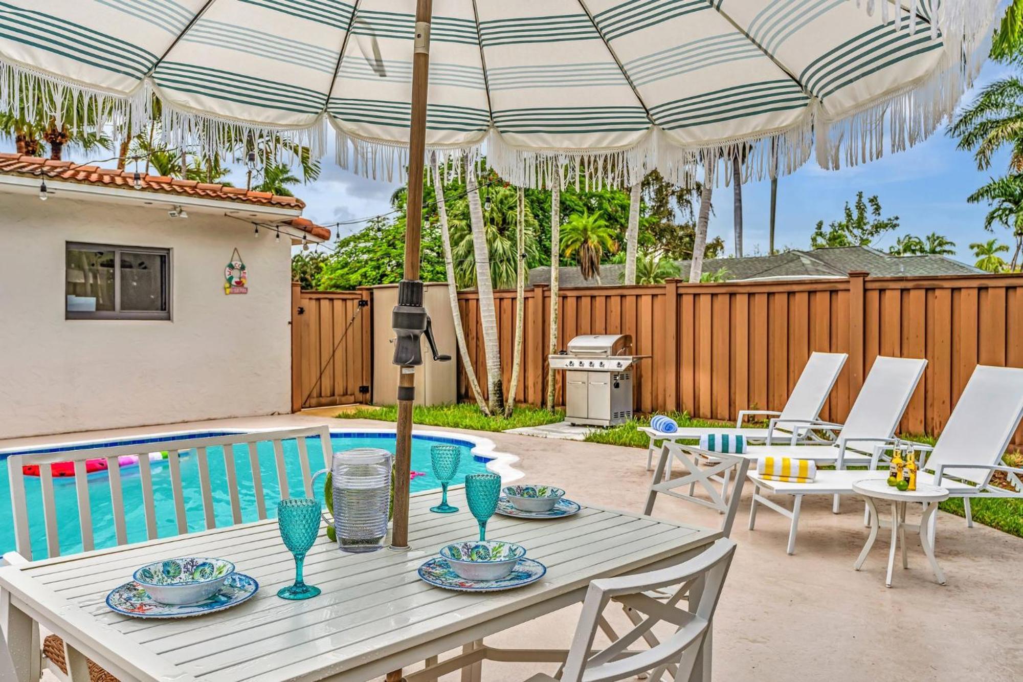 Tropical Oasis With Pool 10 Mins Airport & 5 Mins Beach Hollywood Zewnętrze zdjęcie